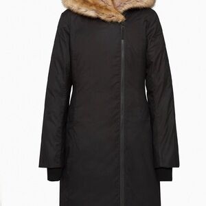 Babaton Jacket Faux Fur Hood